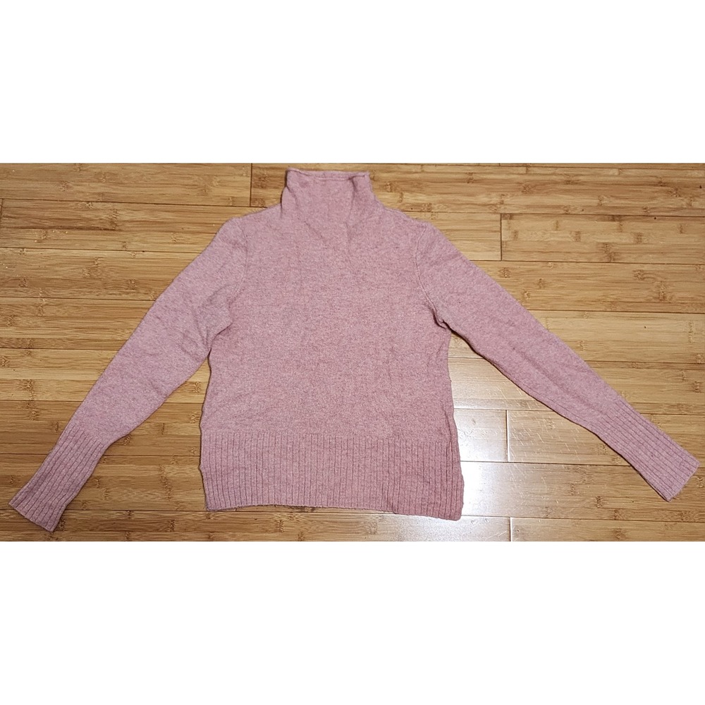 Madewell Inland Pink Turtleneck Sweater Coziest Yarn Alpaca Merino Wool L F8882